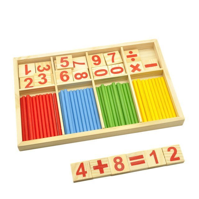 Montessori Wooden Math Counting Sticks Educational Toy for Kids - goosavvy.com