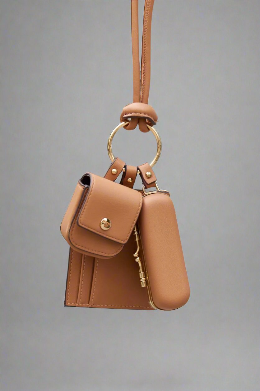 Nicole Lee USA Vegan Leather 3 - Piece Lanyard Set - goosavvy.com