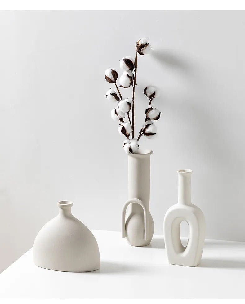 Nordic - Style Ceramic Decorative Vase for Home and Garden | Minimalist Centerpiece | Vase for Ornaments - goosavvy.com