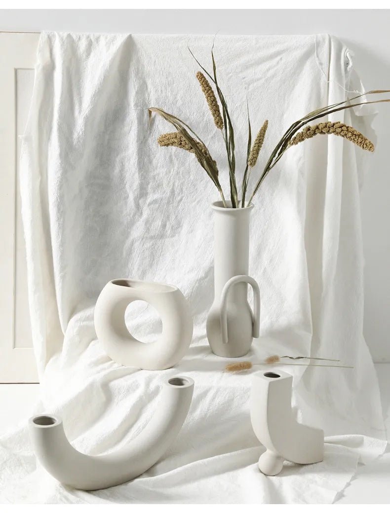 Nordic - Style Ceramic Decorative Vase for Home and Garden | Minimalist Centerpiece | Vase for Ornaments - goosavvy.com