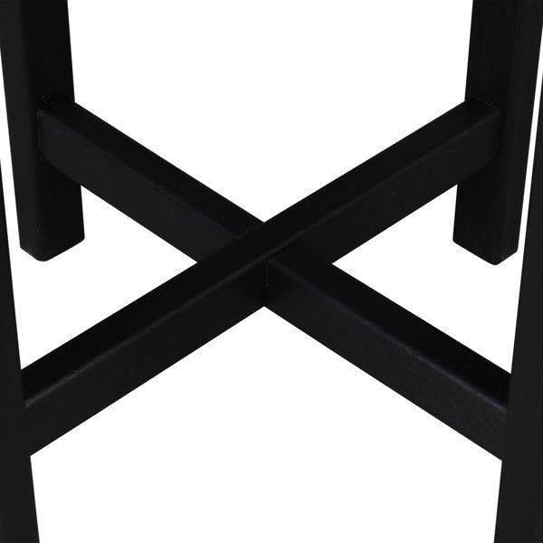 Outdoor Black Round Side Table – All - Weather HDPE Adirondack Patio End Table for Pool, Balcony, Deck, Porch, Lawn, and Backyard - goosavvy.com