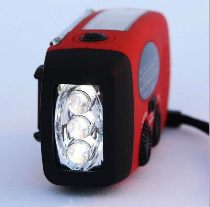 Portable Solar Hand Crank Emergency Radio with LED Flashlight, 2000mAh Power Bank, SOS Alarm, and Weather Updates – Ideal for Camping, Hiking, and Travel - goosavvy.com