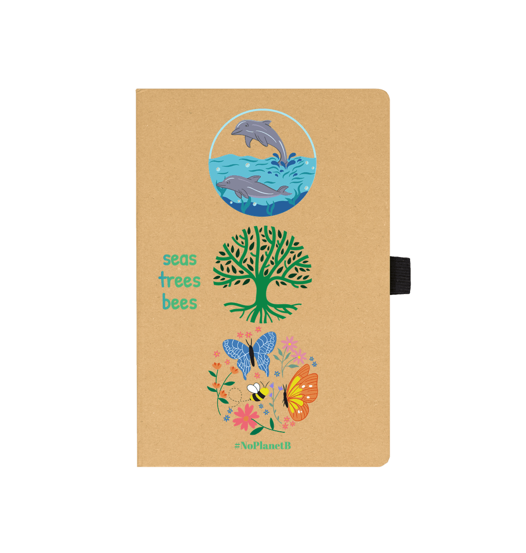 Recycled Kraft Paper Notebook with Elastic Closure & Pen Loop - goosavvy.com