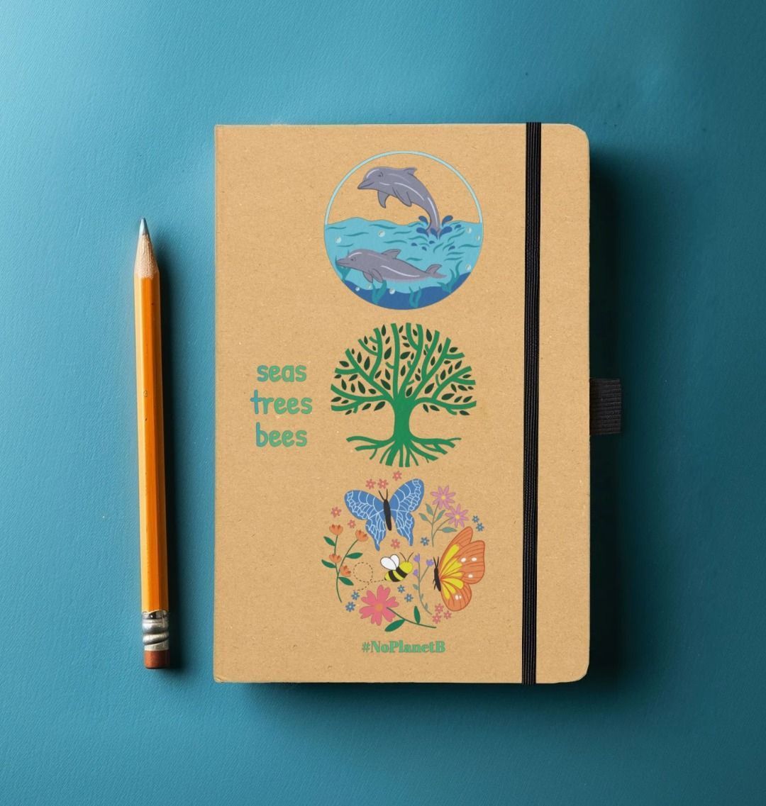 Recycled Kraft Paper Notebook with Elastic Closure & Pen Loop - goosavvy.com