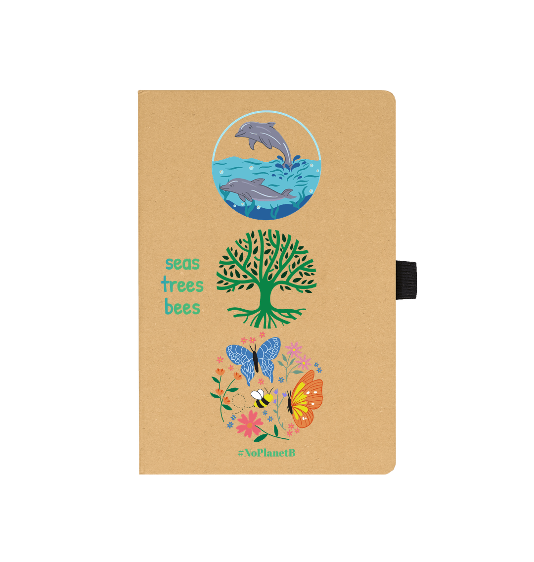 Recycled Kraft Paper Notebook with Elastic Closure & Pen Loop - goosavvy.com