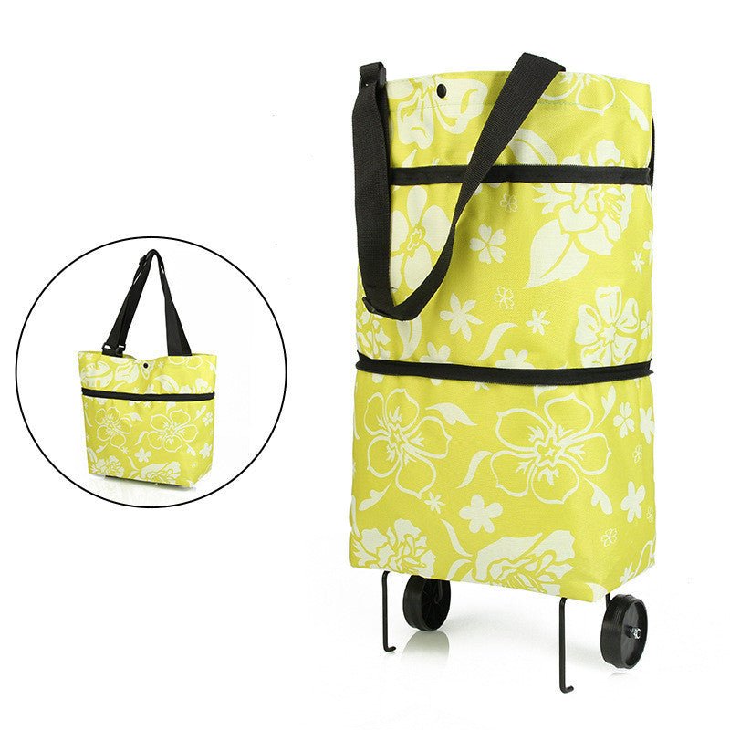 Reusable Foldable Shopping Bag with Wheels – Convertible Cart Tote - goosavvy.com