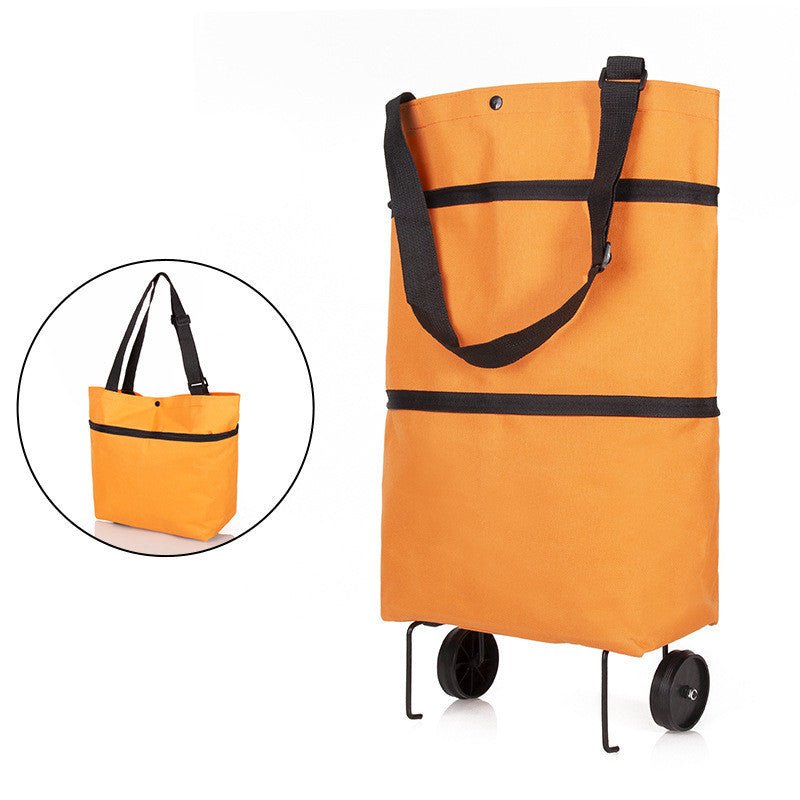 Reusable Foldable Shopping Bag with Wheels – Convertible Cart Tote - goosavvy.com