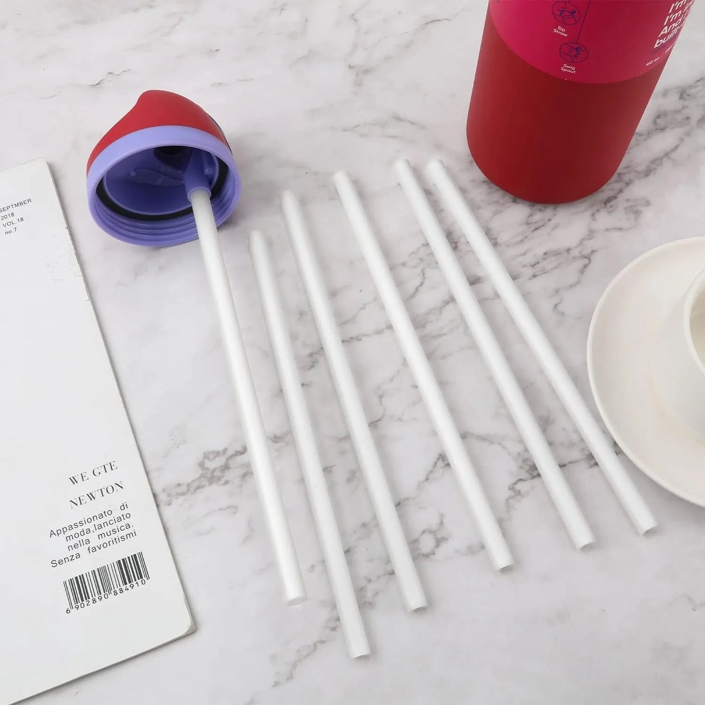 Reusable Replacement Straws for Owala 40 oz FreeSip & Flip – 4/6/12 - Pack with Cleaning Brush, BPA - Free Plastic - goosavvy.com