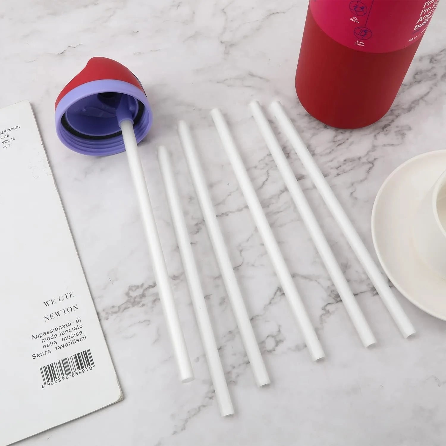 Reusable Replacement Straws for Owala 40 oz FreeSip & Flip – 4/6/12 - Pack with Cleaning Brush, BPA - Free Plastic - goosavvy.com