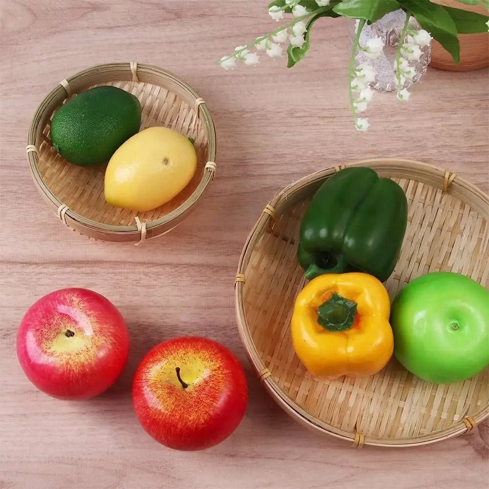 Round Woven Bamboo Decorative Tray - goosavvy.com
