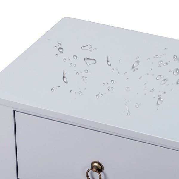 Set of 2 Gray Nightstands for Bedroom – Modern Bedside Tables with Drawer & Storage Shelf - goosavvy.com