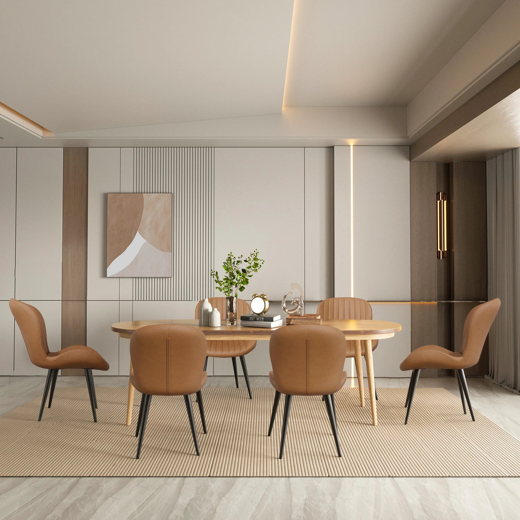 Set of 2 Modern Upholstered Dining Chairs with Cushions – Ergonomic & Durable Seating for Dining Room or Kitchen - goosavvy.com