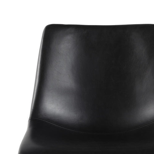 Set of 2 Modern Upholstered Dining Chairs with Metal X - Base, Black - goosavvy.com