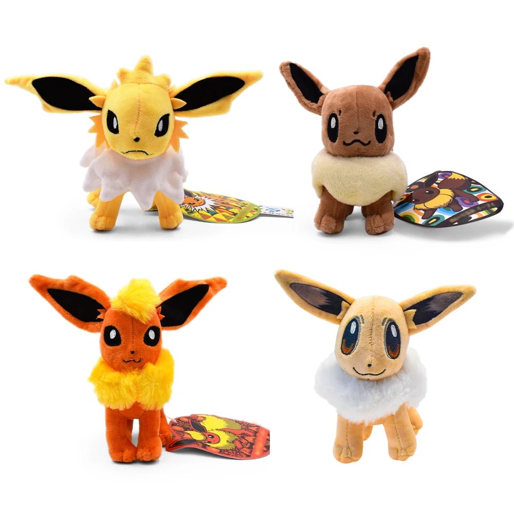 Shiny Eeveelutions Plush Set | Eevee, Flareon, & Jolteon Character Plushies | Soft Collectible Gift for Fans - goosavvy.com