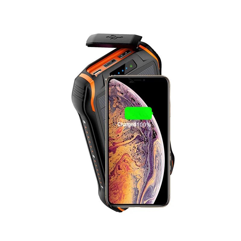 Solar - Powered Wireless Charging Power Bank for Phones | 26800mAh | 18 LED Flash light - goosavvy.com