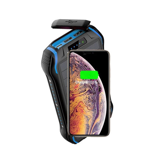 Solar - Powered Wireless Charging Power Bank for Phones | 26800mAh | 18 LED Flash light - goosavvy.com