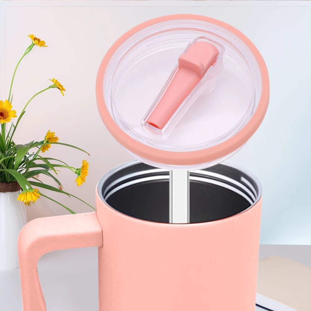🥤 Spill - Proof Flip Straw Replacement Lid for 40oz Tumblers – Reusable Leak - Resistant Cover with Straw - goosavvy.com