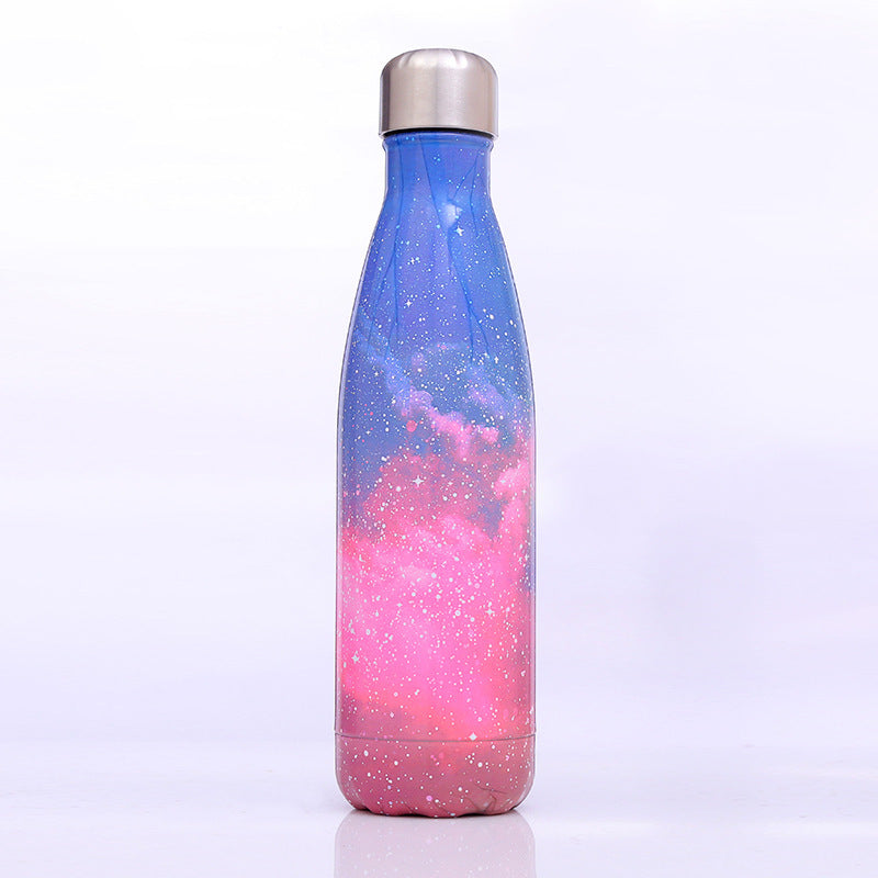 Stainless Steel Vacuum Flask | With Creative Sky Galaxy Print in Gradient Colors | 500 ML - goosavvy.com