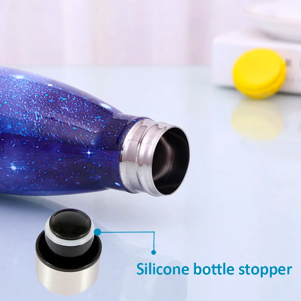 Stainless Steel Vacuum Flask | With Creative Sky Galaxy Print in Gradient Colors | 500 ML - goosavvy.com