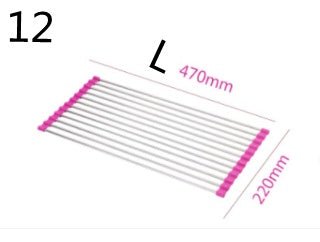 Stainless Steel Roll - Up Kitchen Sink Rack, Foldable Dish Drying Mat, Over The Sink Dish Storage - goosavvy.com