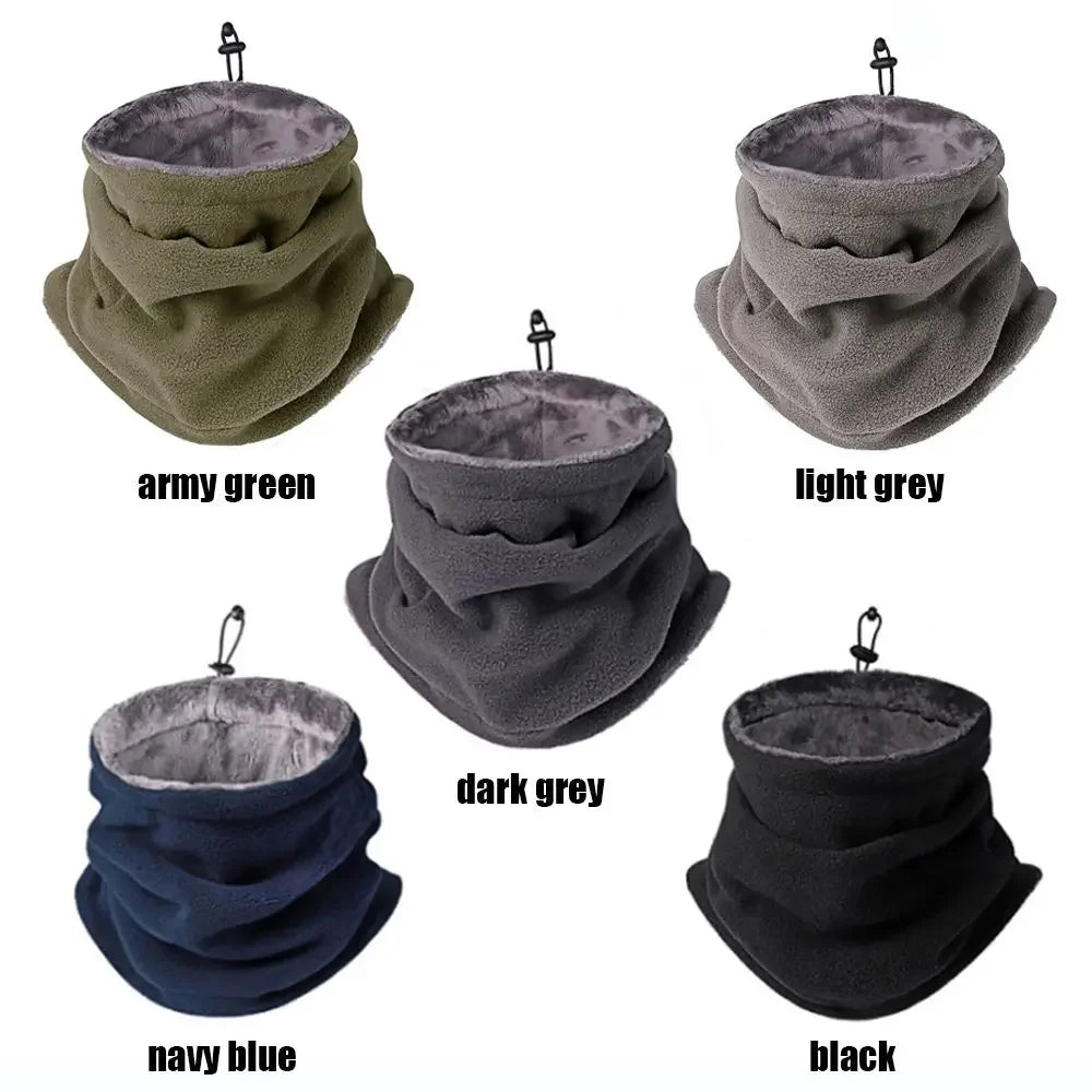 Thermal Fleece Neck Gaiter Balaclava for Men & Women | Adjustable Drawstring Windproof Face Mask for Winter Sports & Motorcycle - goosavvy.com