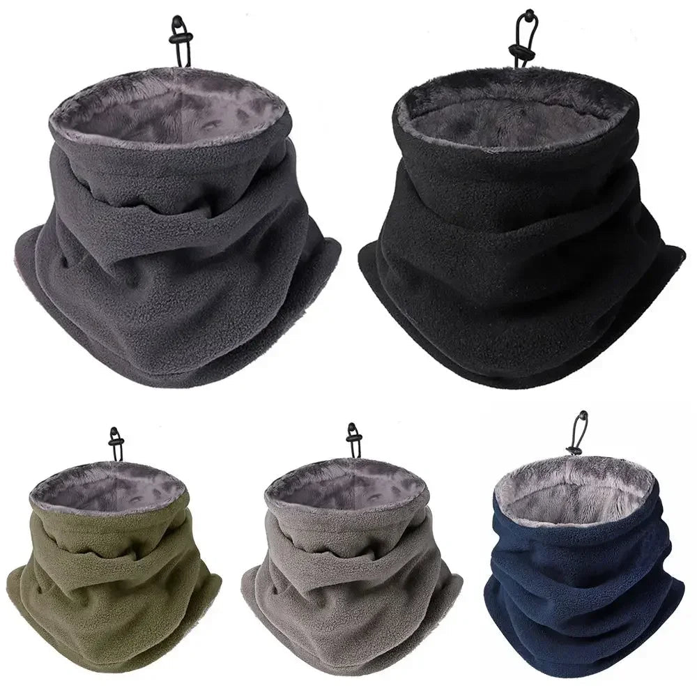 Thermal Fleece Neck Gaiter Balaclava for Men & Women | Adjustable Drawstring Windproof Face Mask for Winter Sports & Motorcycle - goosavvy.com
