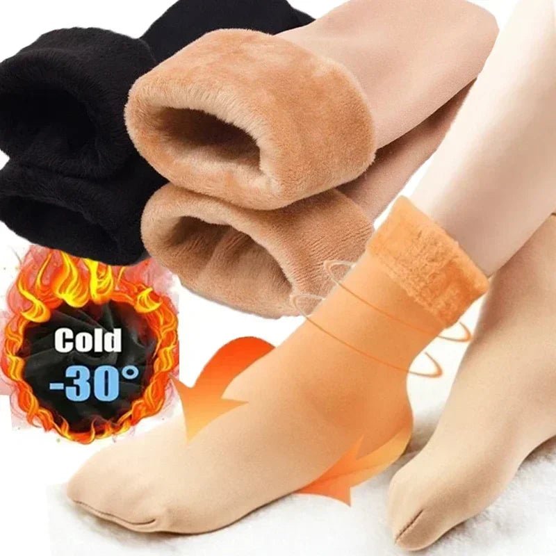 🧦 Women’s Ultra - Thick Thermal Velvet Socks – Plush - Lined Winter Floor & Snow Socks - goosavvy.com