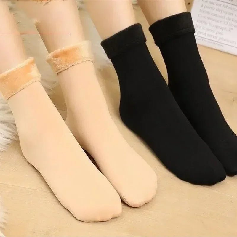 🧦 Women’s Ultra - Thick Thermal Velvet Socks – Plush - Lined Winter Floor & Snow Socks - goosavvy.com