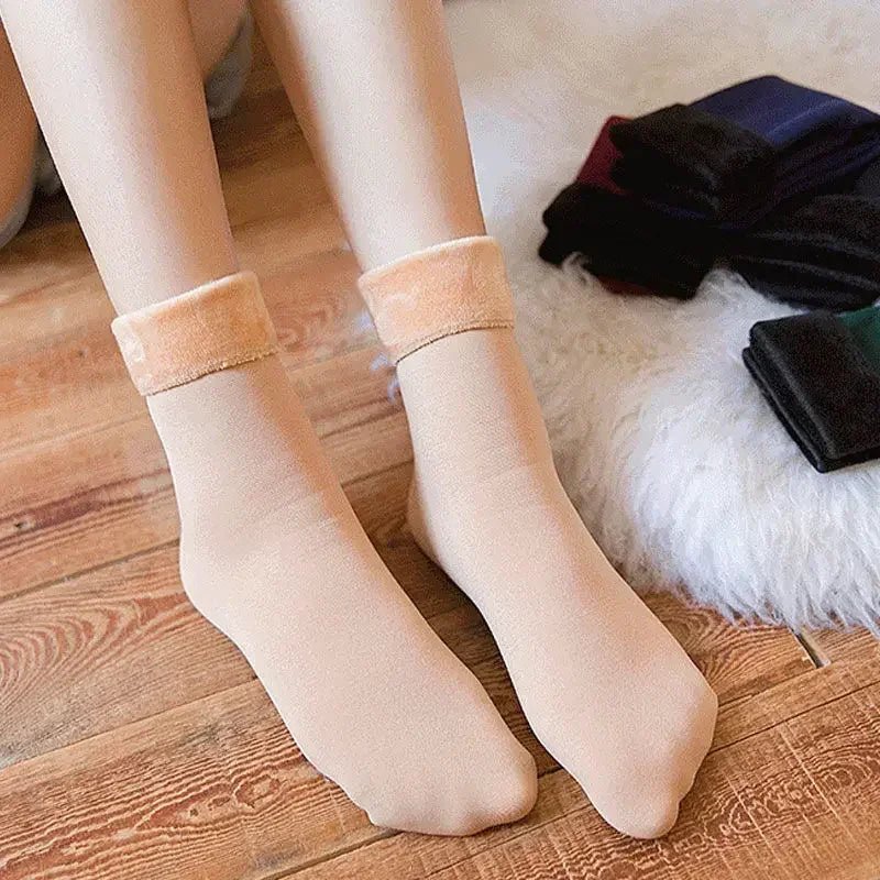 🧦 Women’s Ultra - Thick Thermal Velvet Socks – Plush - Lined Winter Floor & Snow Socks - goosavvy.com