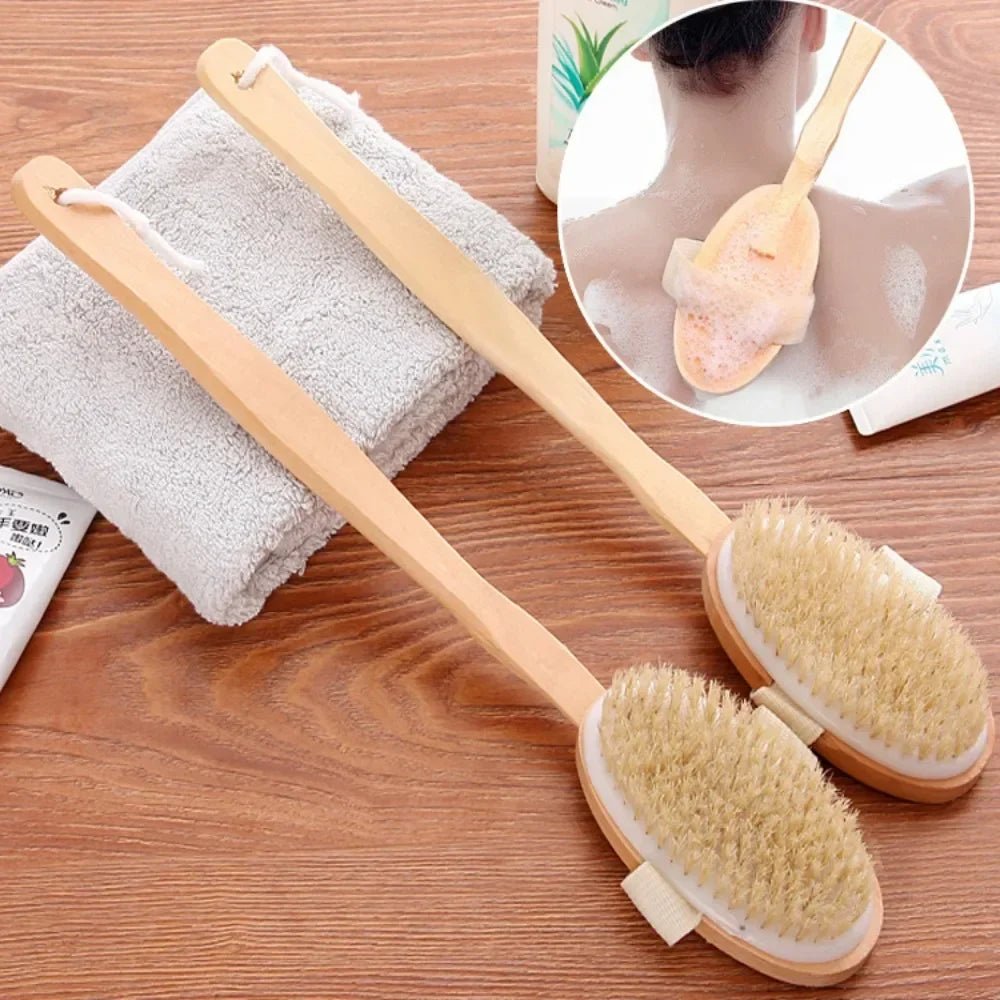 Wooden Body Brush with Detachable Long Handle - goosavvy.com