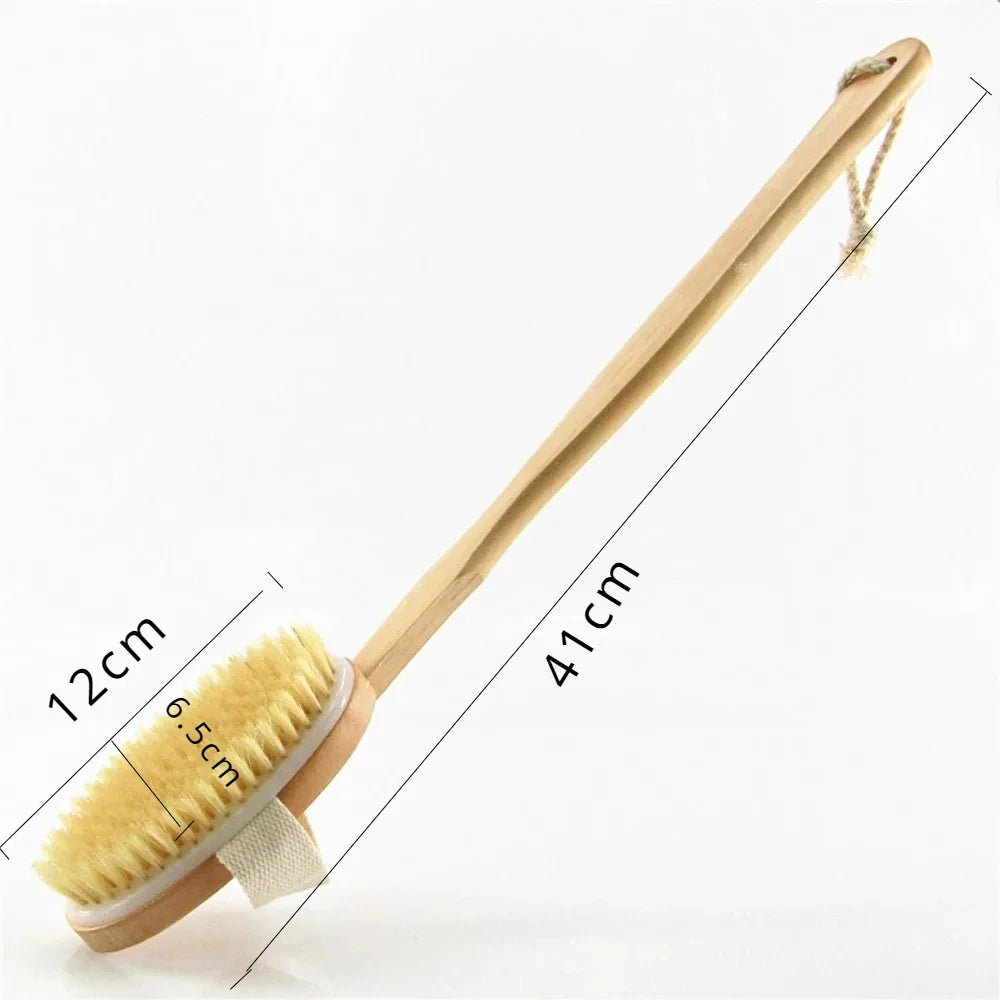 Wooden Body Brush with Detachable Long Handle - goosavvy.com