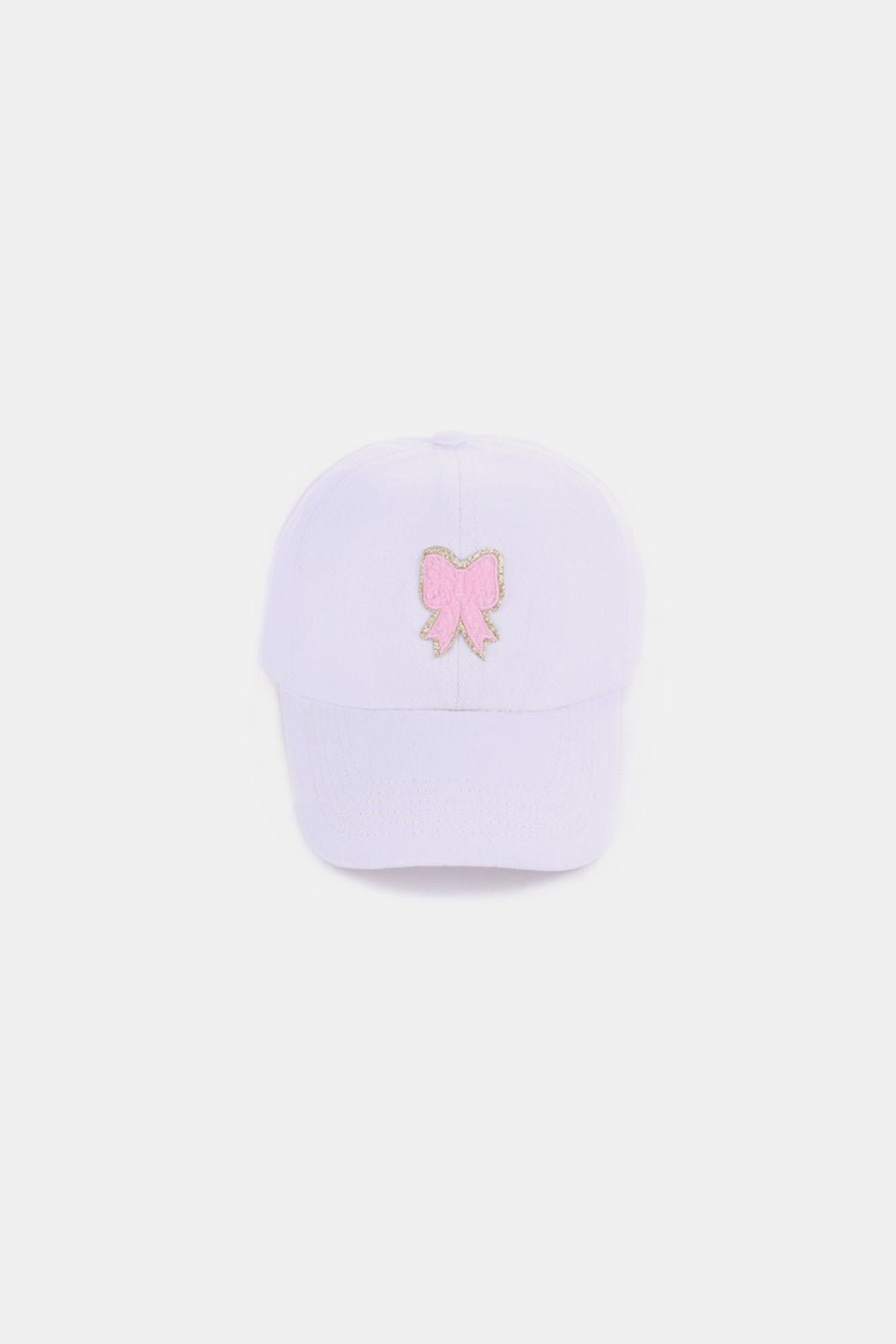 Zenana Ribbon Bow Chenille Patch Baseball Cap - goosavvy.com