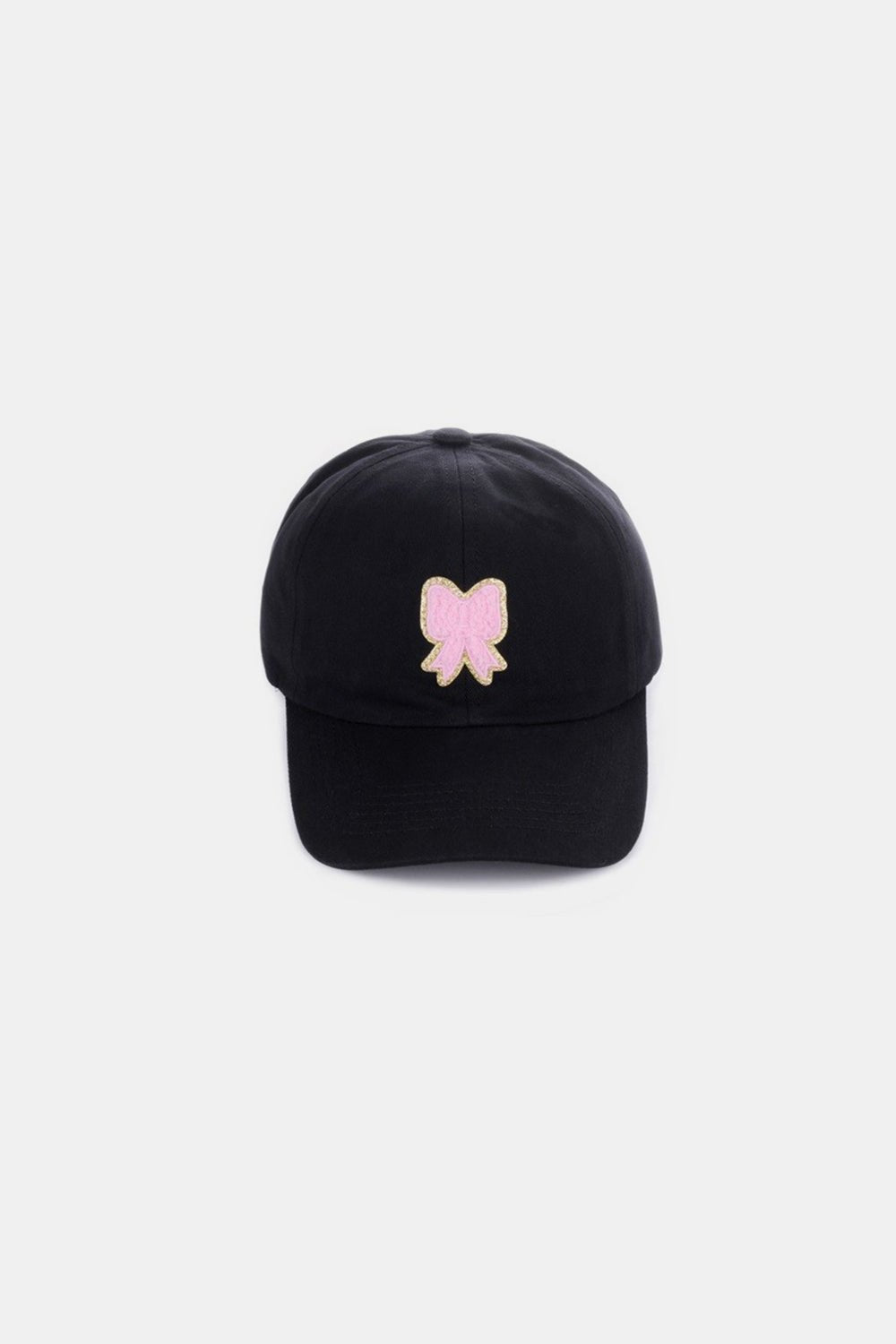 Zenana Ribbon Bow Chenille Patch Baseball Cap - goosavvy.com