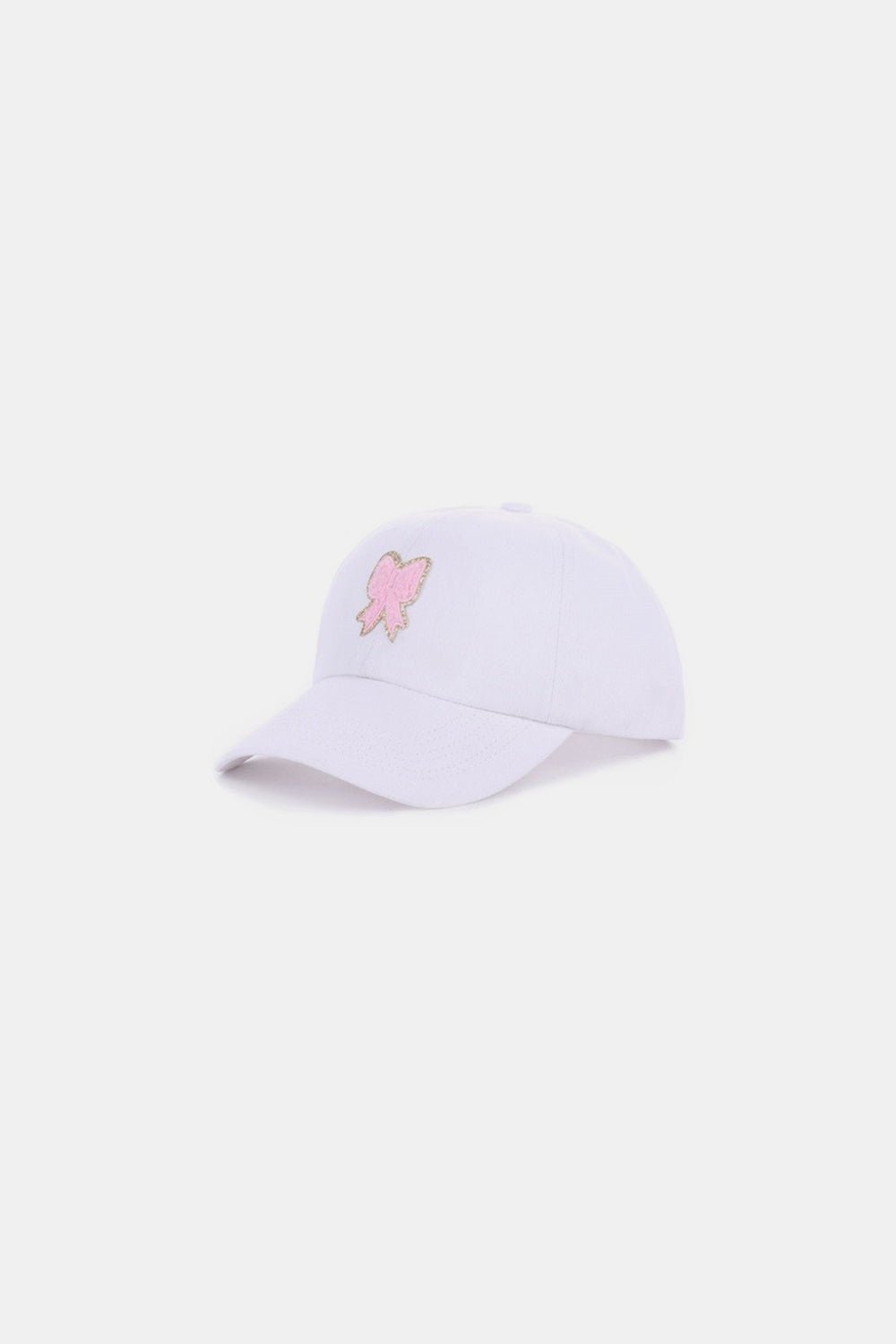 Zenana Ribbon Bow Chenille Patch Baseball Cap - goosavvy.com