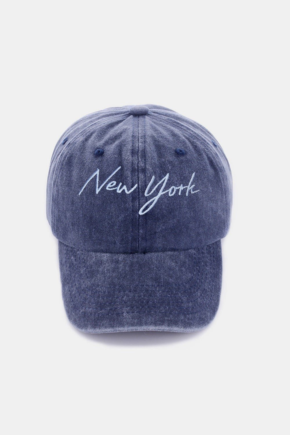 Zenana Washed Embroidered City Baseball Cap - goosavvy.com