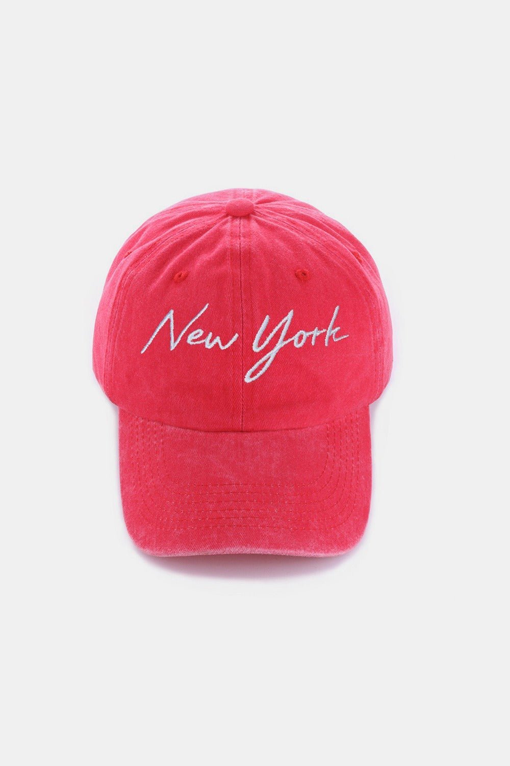 Zenana Washed Embroidered City Baseball Cap - goosavvy.com