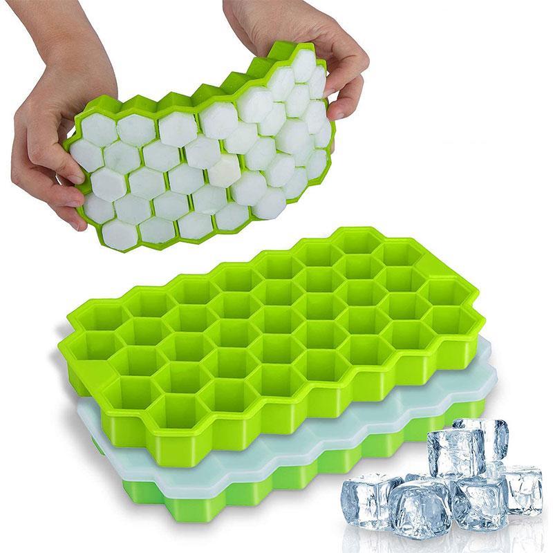 Mini Ice Cube Tray | Silicone Ice Cube Tray with Lid | BPA Free Ice Cube  Maker | Makes 37 Mini Cubes