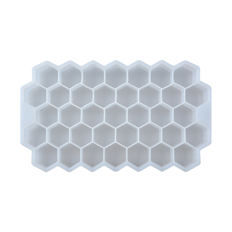 Silicone Ice Block Mold 37 with Cover Honeycomb Mesh 37 Stackable