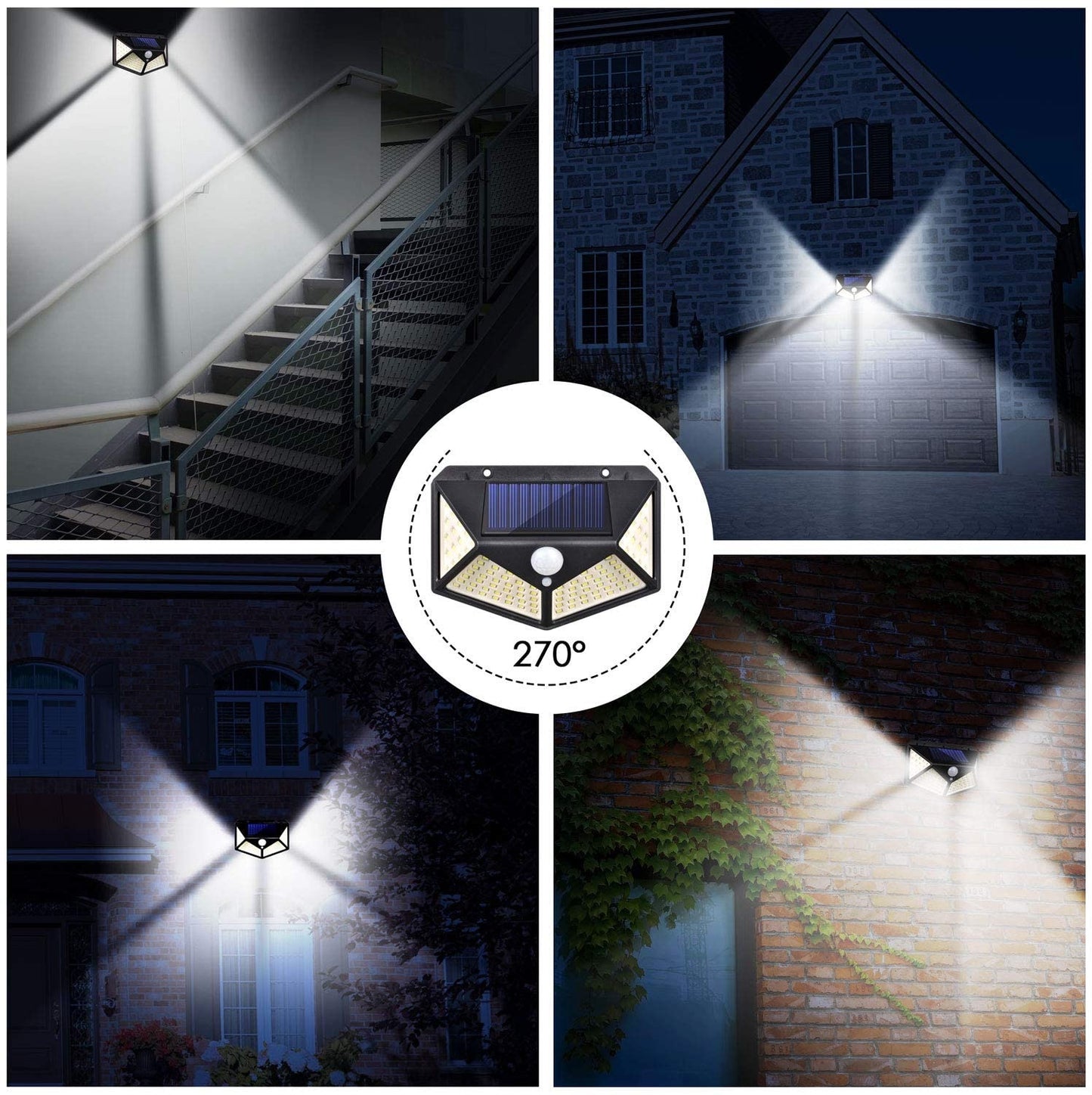 Outdoor Solar Powered LED Lights | Waterproof Dusk to Dawn Lights | Automatic Lights with Motion Sensor