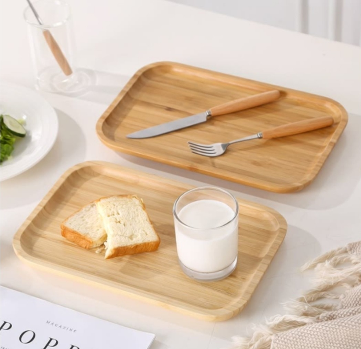 Bamboo Serving Tray | Wooden Platter for Food - goosavvy.com