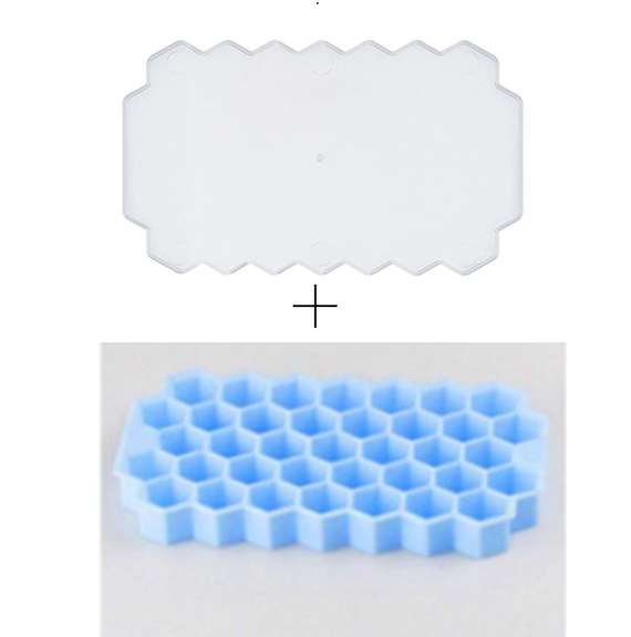 Silicone Ice Cube Tray - Honeycomb Shaped Flexible Ice Trays With
