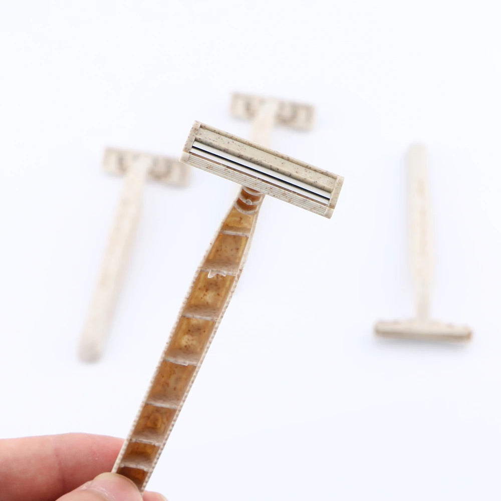 Wheat Straw Disposable Shaving Razors (set of 50 or 100) - goosavvy.com