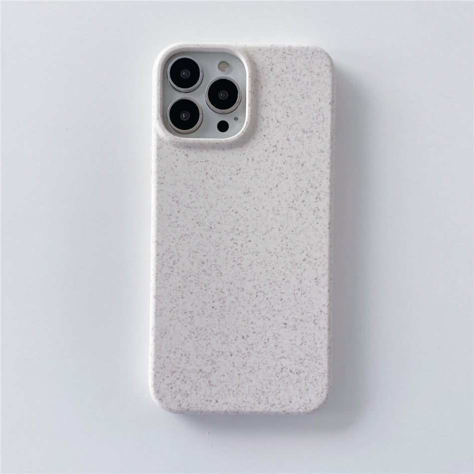 Compostable Phone Case for iPhone | Textured White | Wheat Straw Biodegradable Phone Case - goosavvy.com