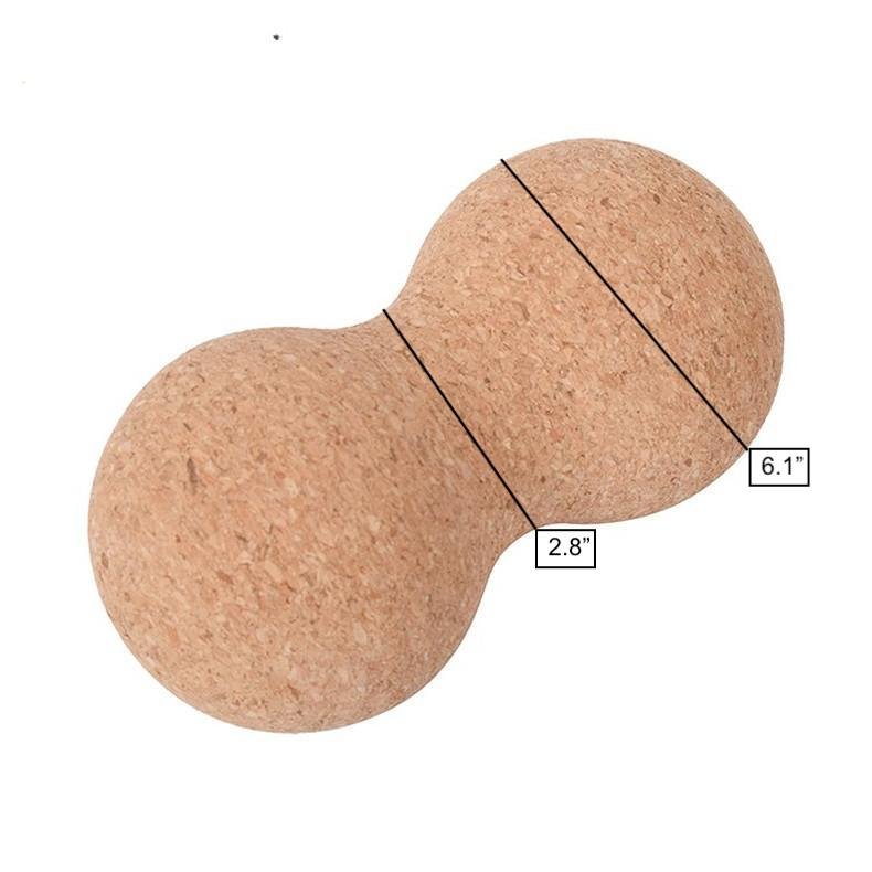 Cork Peanut Yoga Ball | Small Peanut Ball for Muscle Massage and Exercise - goosavvy.com