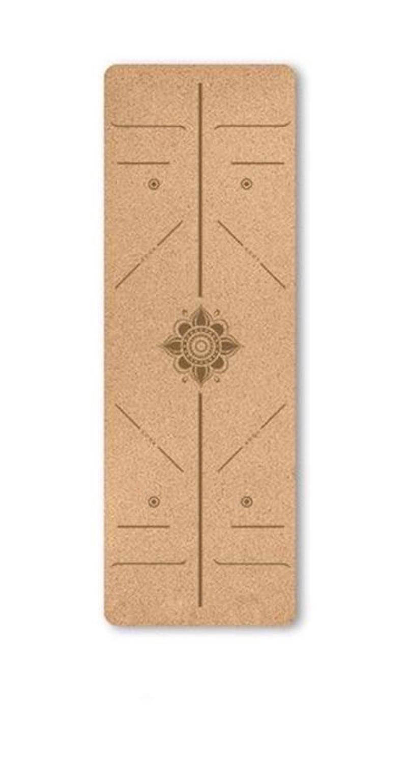 Cork Yoga Mat with Bag | Compostable Yoga Mat | 72" x 24" | 5mm thickness - goosavvy.com