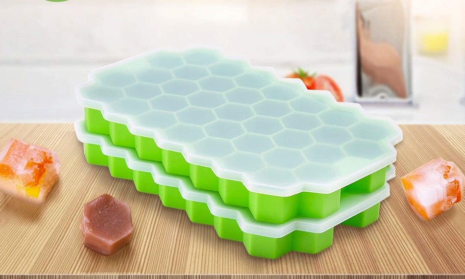 Mini Ice Cube Tray | Silicone Ice Cube Tray with Lid | BPA Free Ice Cube Maker | Makes 37 Mini Cubes - goosavvy.com