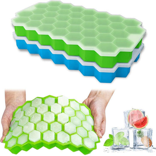 Mini Ice Cube Tray | Silicone Ice Cube Tray with Lid | BPA Free Ice Cube Maker | Makes 37 Mini Cubes - goosavvy.com