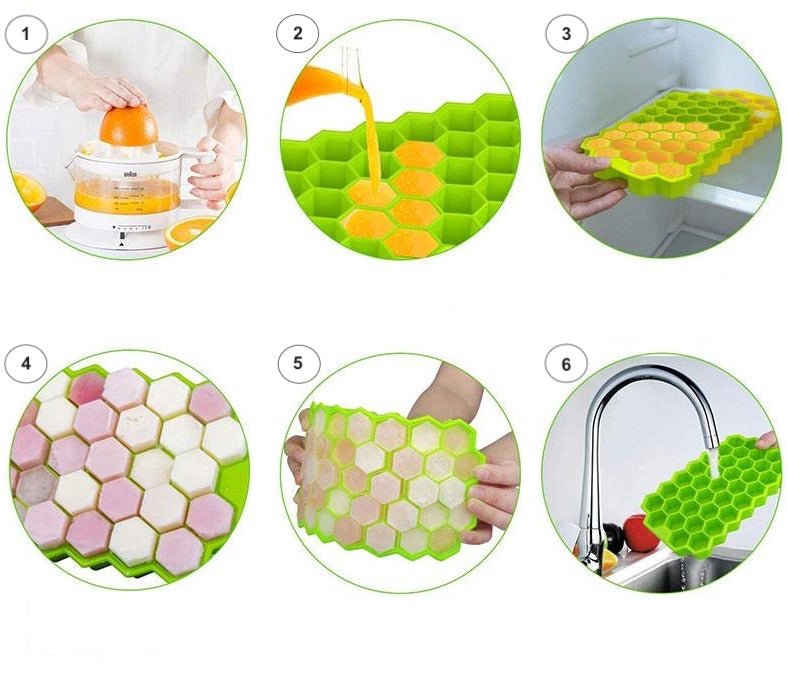 Mini Ice Cube Tray | Silicone Ice Cube Tray with Lid | BPA Free Ice Cube Maker | Makes 37 Mini Cubes - goosavvy.com
