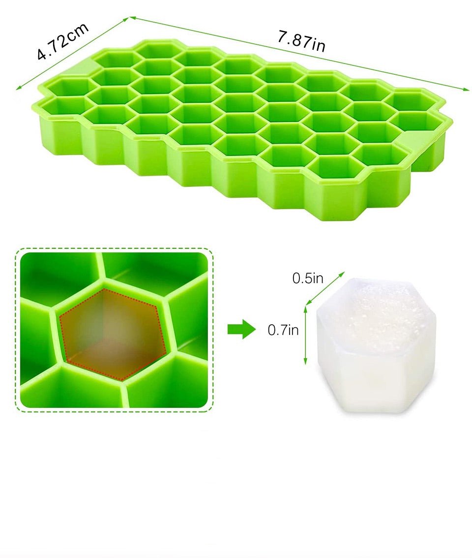 Mini Ice Cube Tray | Silicone Ice Cube Tray with Lid | BPA Free Ice Cube Maker | Makes 37 Mini Cubes - goosavvy.com