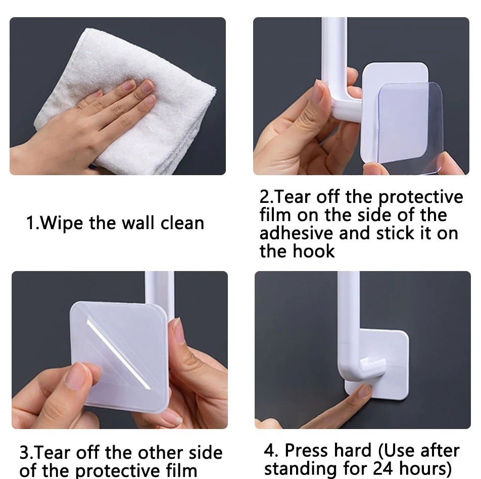 Multifunctional Self Adhesive L - Shaped Wall Hook - goosavvy.com